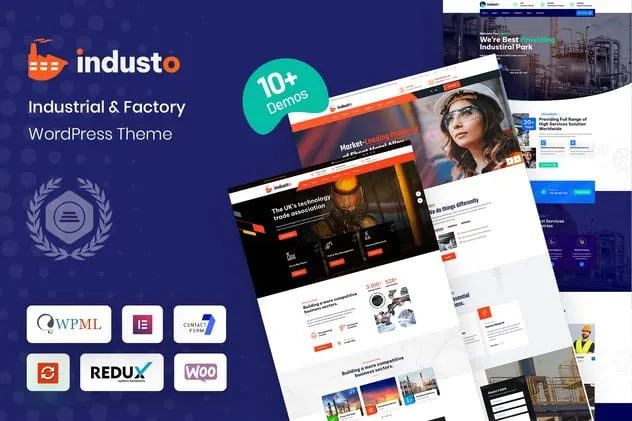 Industo - Industrial Industry & Factory WordPress Theme