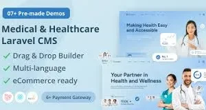 Prohealth – Medical and Healthcare Laravel CMS With Live Page Builder